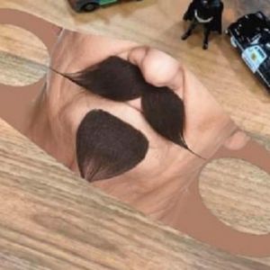 2 OF: Washable Breathable mustache funny mask